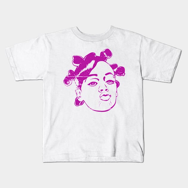 lisa left eye lopez portrait kingshit lites Kids T-Shirt by KingShit